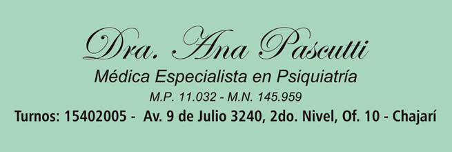 Pascutti Ana Médica Psiquiatra