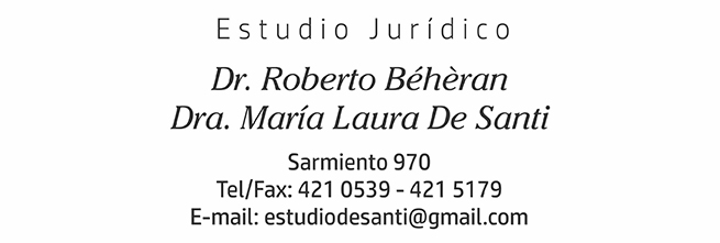 Béhèran Roberto y De Santi María Laura Abogados